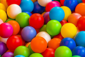 holiday, children's party, a games room, a box filled with small colored balls
