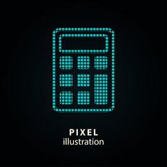 Calculator - pixel illustration.