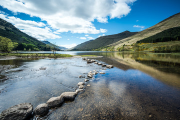 Stepping stones at Loch Doine
