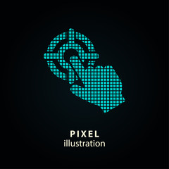 Obraz premium Target - pixel illustration.