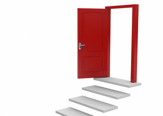 Open Door and Stairs- 3D