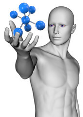 Man and Molecule - 3D