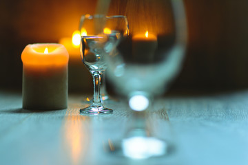 Glasses on the table