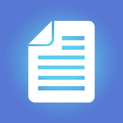 Document  with Ok  icon. Add paper. Attach page.