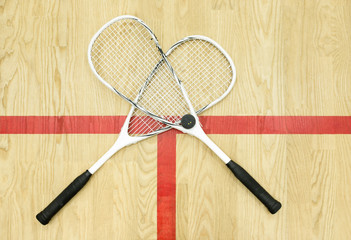 crossed rackets top view