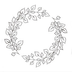 Wreath with leaves
