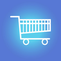 Flat icon of shopping chart. Add a product to the cart.