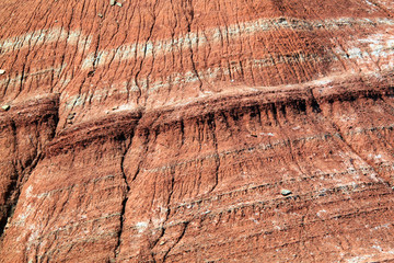 Layered stone mountain slope