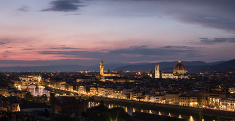 Fototapeta na wymiar Italy, View over Florence