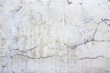 Old white painted stone wall