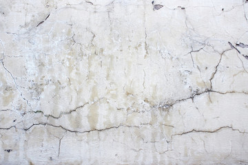 Old white painted stone wall