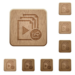 Export playlist wooden buttons
