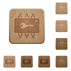 Hardware security wooden buttons