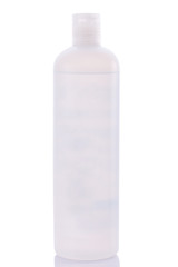 Cosmetic bottle isolated over white background. Studio photo. Beauty products