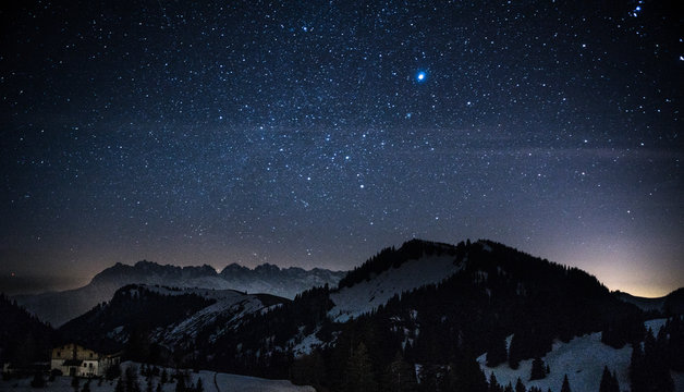 Starry Night in The Alps