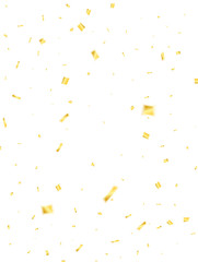 Obraz na płótnie Canvas Confetti. Golden confetti isolated on white background. Flying confetti