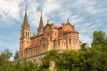 Obraz premium Lady of Covadonga Church in Asturias, Spain