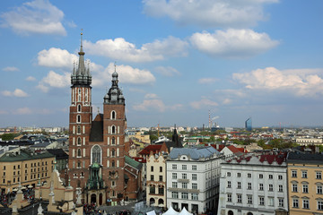 Obraz premium Krakau mit Marienkirche