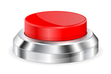 Red push button with metal base