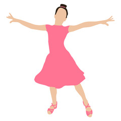 Obraz na płótnie Canvas Dancing girl. Ballroom dances. Colored silhouette