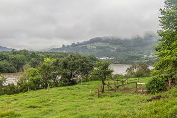 Taquari river and farm