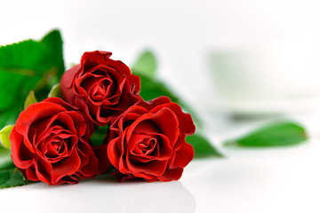 Red roses background for mother's day