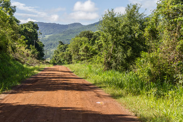 Dirt road in countryside