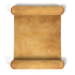 realistic 3d render of scroll