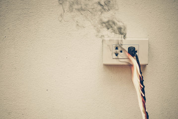 Electricity short circuit / Electrical failure resulting in electricity wire burnt