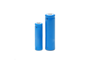 Closeup of rechargeable battery isolated