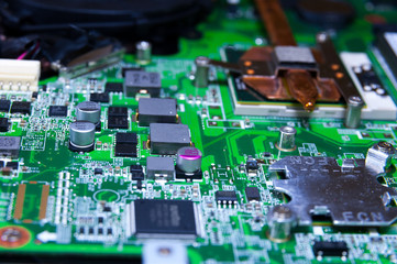 laptop Circuit board close-up