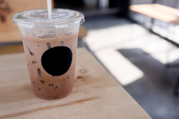 Cold coffee drink with ice