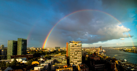 Hamburg Panorama Regenbogen