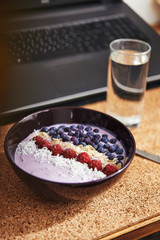 smoothie bowl with berries