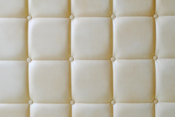 quilted seat back leather beige