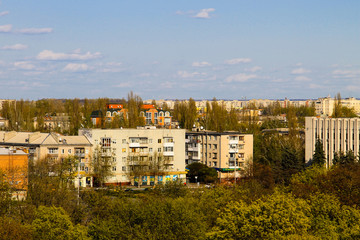 Aerial view on the city Kremenchug in Ukraine