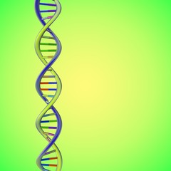 Abstract DNA spiral. 3D rendering illustration.
