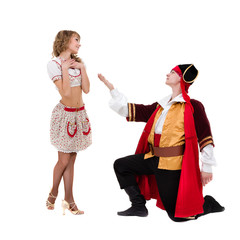 Couple ready to party on Halloween