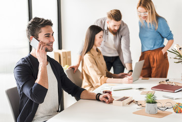 People working together in room