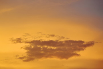Fototapeta na wymiar orange sunset sky on the evening