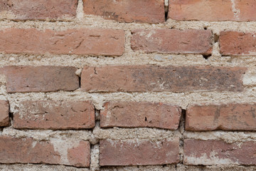 Grunge brick wall background. Background of old vintage brick wall