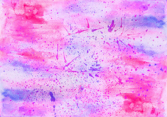 Bright abstract background painted with watercolor.