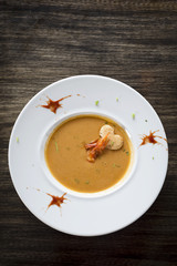 gourmet creamy spicy seafood prawn soup