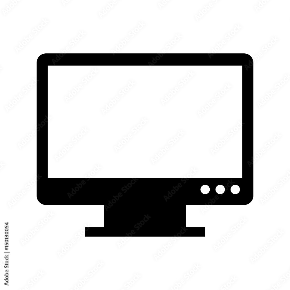 Poster monitor computer isolated icon vector illustration design