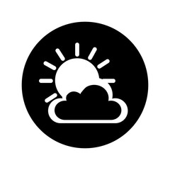 cloud with sun climate isolated icon vector illustration design