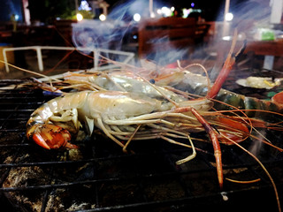 shrimp  burnt on grill