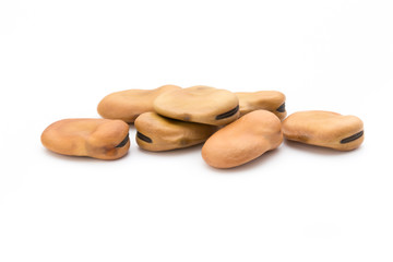 Phaseolus vulgaris beans isolated on white background.