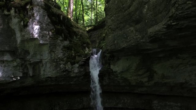 Chute du Bief - small stream - Le Doubs- Goumois  &mdash;waterfall-backward flight