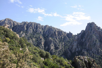 Fototapeta na wymiar calanques de piana in Corsica