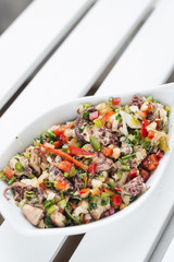 octopus fresh seafood mixed vegetable salad